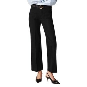 J. Crew Women's Charley Kickout Patch Pockets Cropped Chino Pant Black Sz 29 NWT